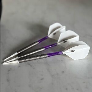 Purple and Silver Darts Set